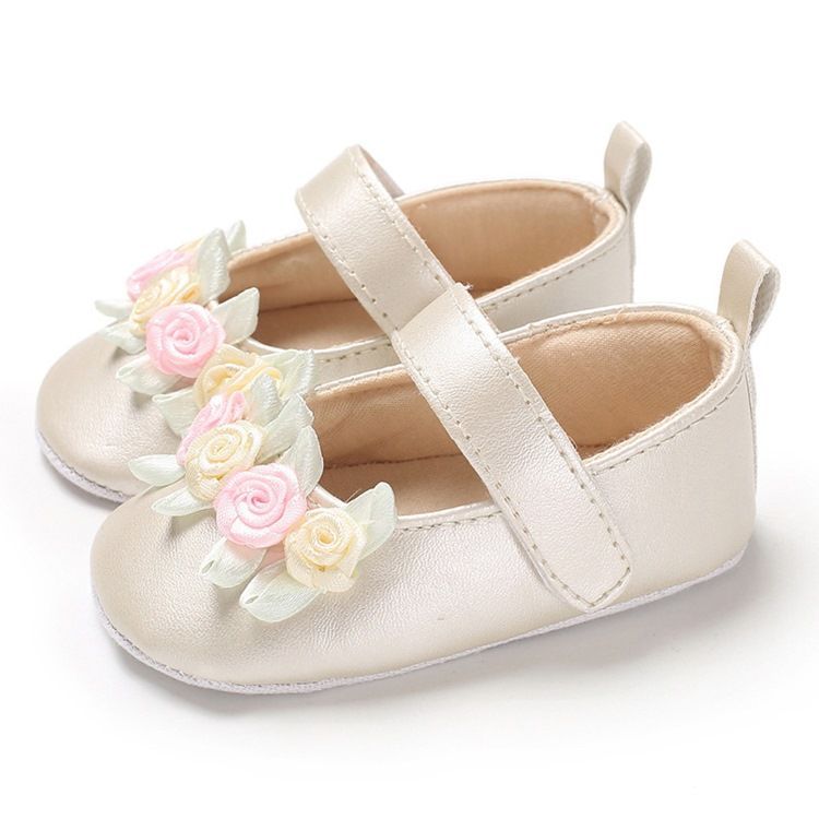 Babyschuhe Mit Blumenklettverschluss