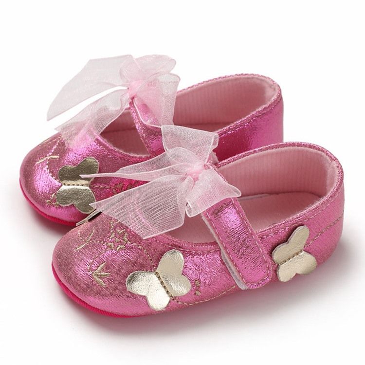 Babyschuhe Mit Schleife Und Klettverschluss