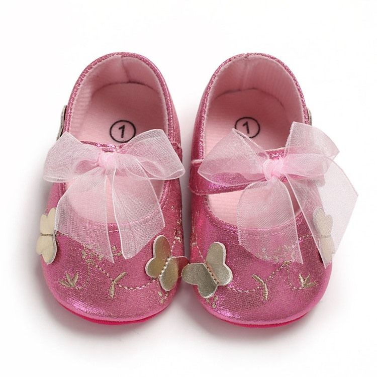 Babyschuhe Mit Schleife Und Klettverschluss