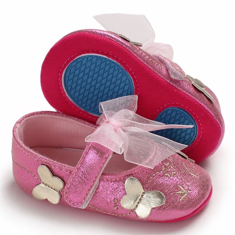 Babyschuhe Mit Schleife Und Klettverschluss