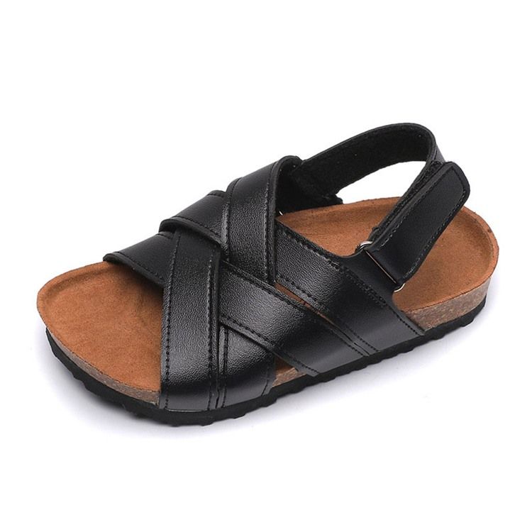 Einfarbige Low-cut-sandalen Mit Offener Spitze