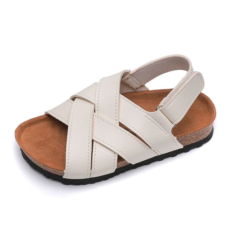 Einfarbige Low-cut-sandalen Mit Offener Spitze