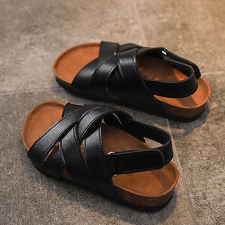 Einfarbige Low-cut-sandalen Mit Offener Spitze