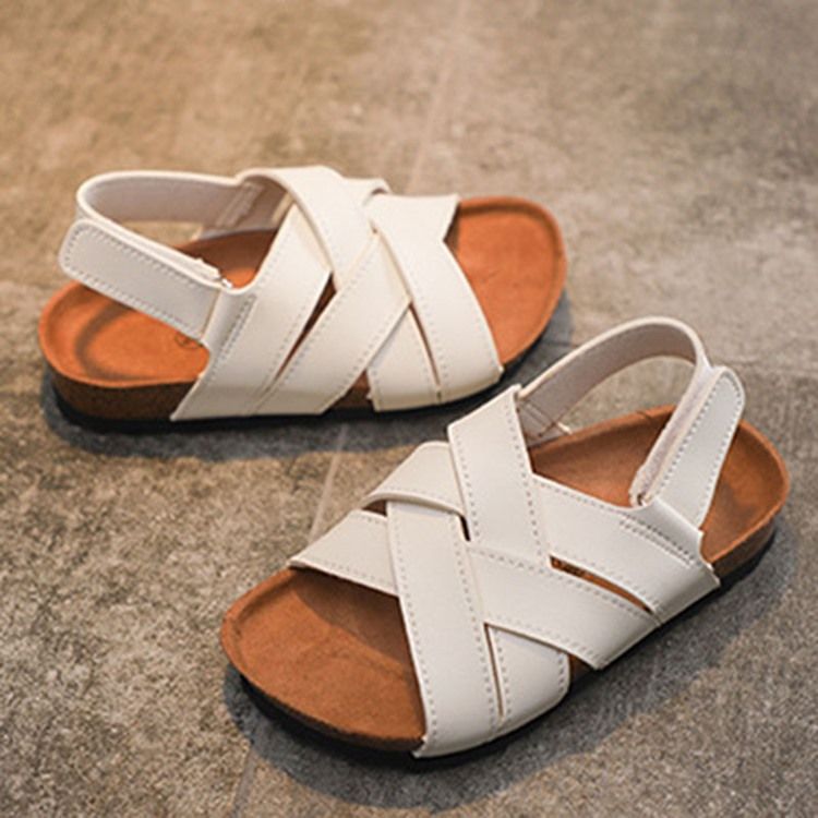 Einfarbige Low-cut-sandalen Mit Offener Spitze