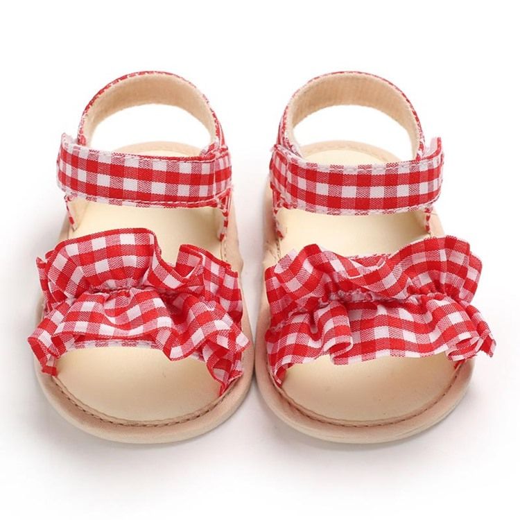 Karierte Babyschuhe