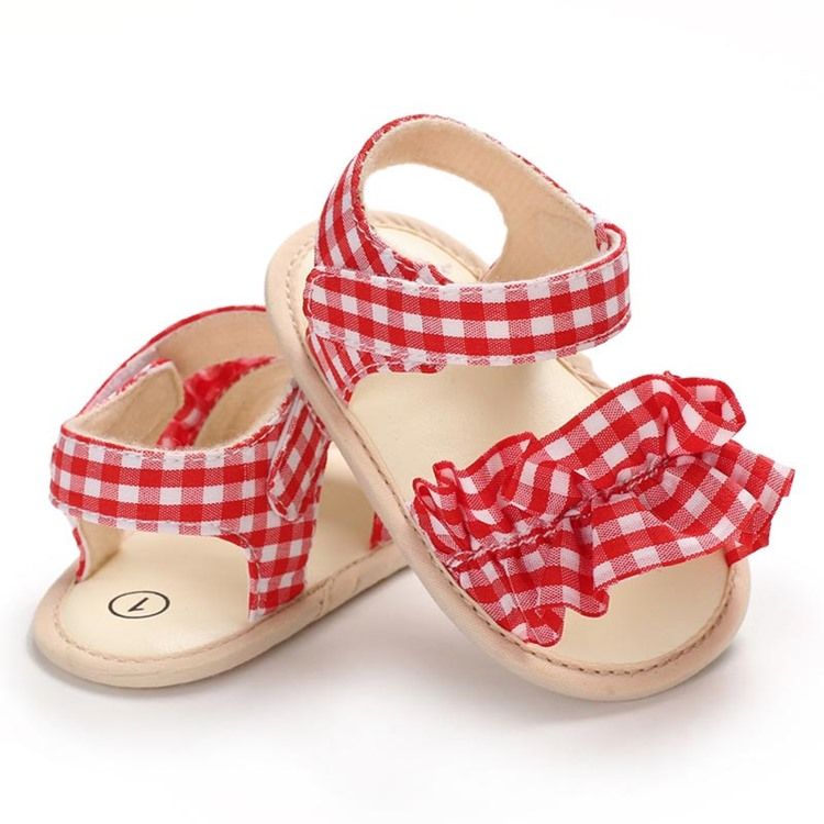 Karierte Babyschuhe