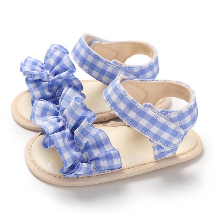 Karierte Babyschuhe