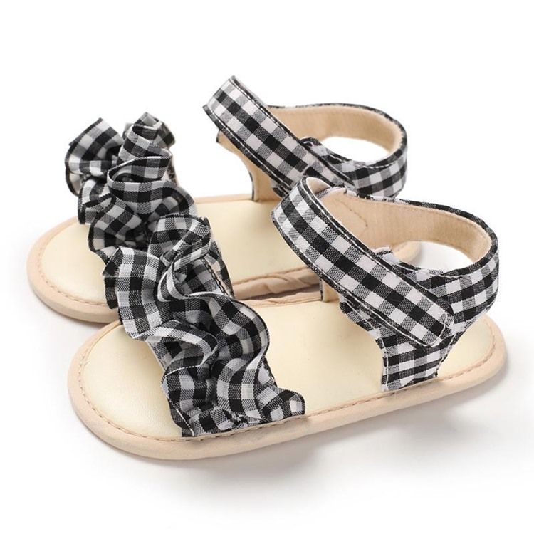 Karierte Babyschuhe