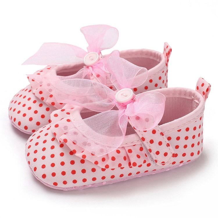 Kleinkindschuhe Mit Polka Dot-klettverschluss