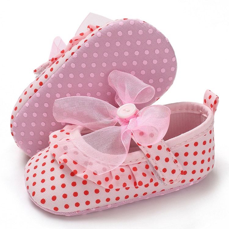 Kleinkindschuhe Mit Polka Dot-klettverschluss