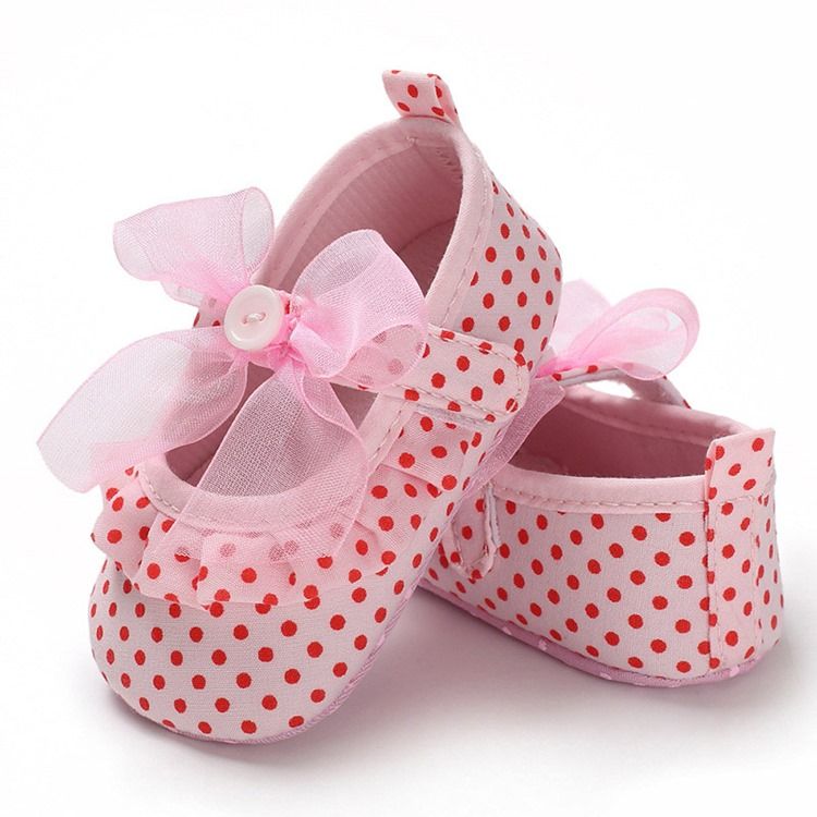 Kleinkindschuhe Mit Polka Dot-klettverschluss