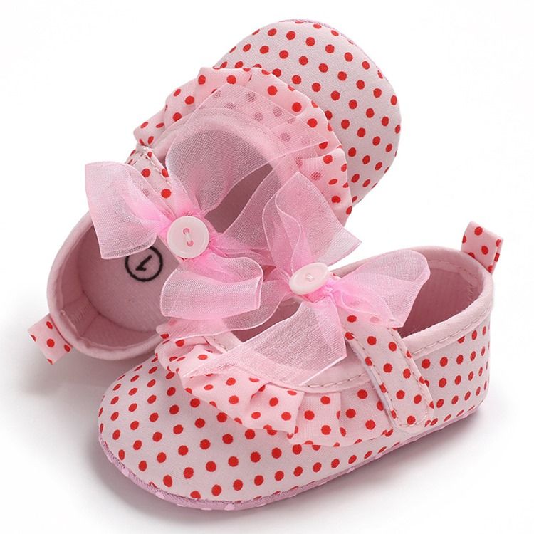 Kleinkindschuhe Mit Polka Dot-klettverschluss