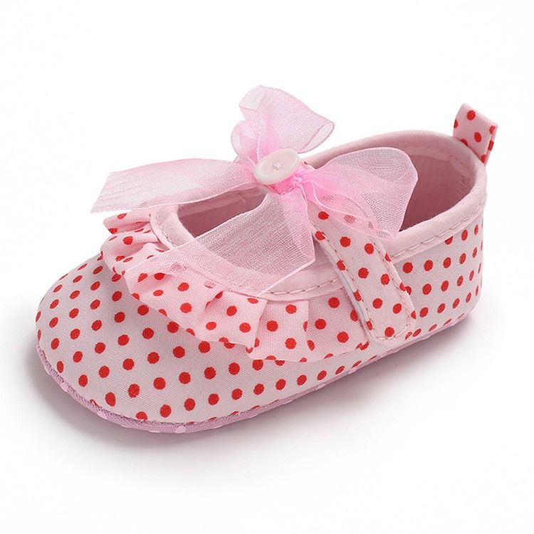 Kleinkindschuhe Mit Polka Dot-klettverschluss