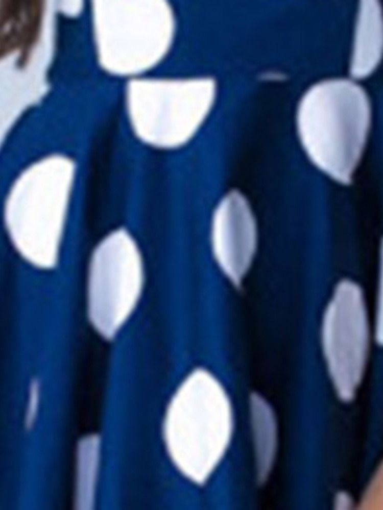 Damen Rundhalsausschnitt Kurzarm Polka Dots Ausgehen A-linien Kleid