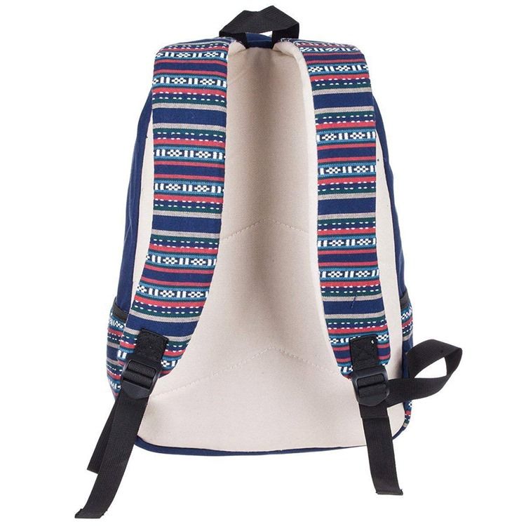 Canvas Floral Zipper Damen Rucksack