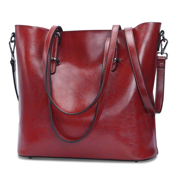 Retro Casual Pu Weiche Schultertasche