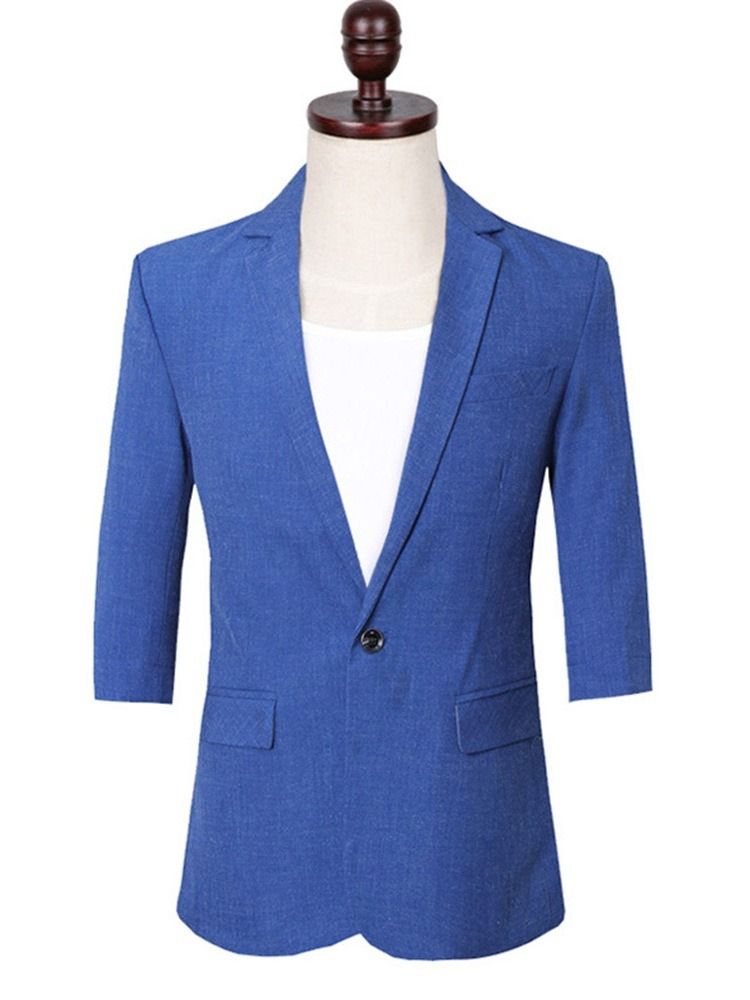 Blazer Button Plain Herren Anzug