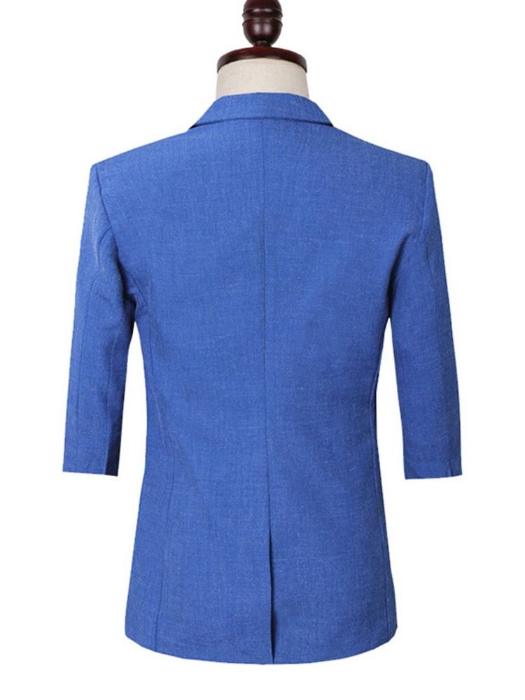 Blazer Button Plain Herren Anzug