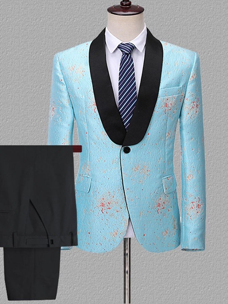 Blazer Ein Knopf Formaler Herren Anzug