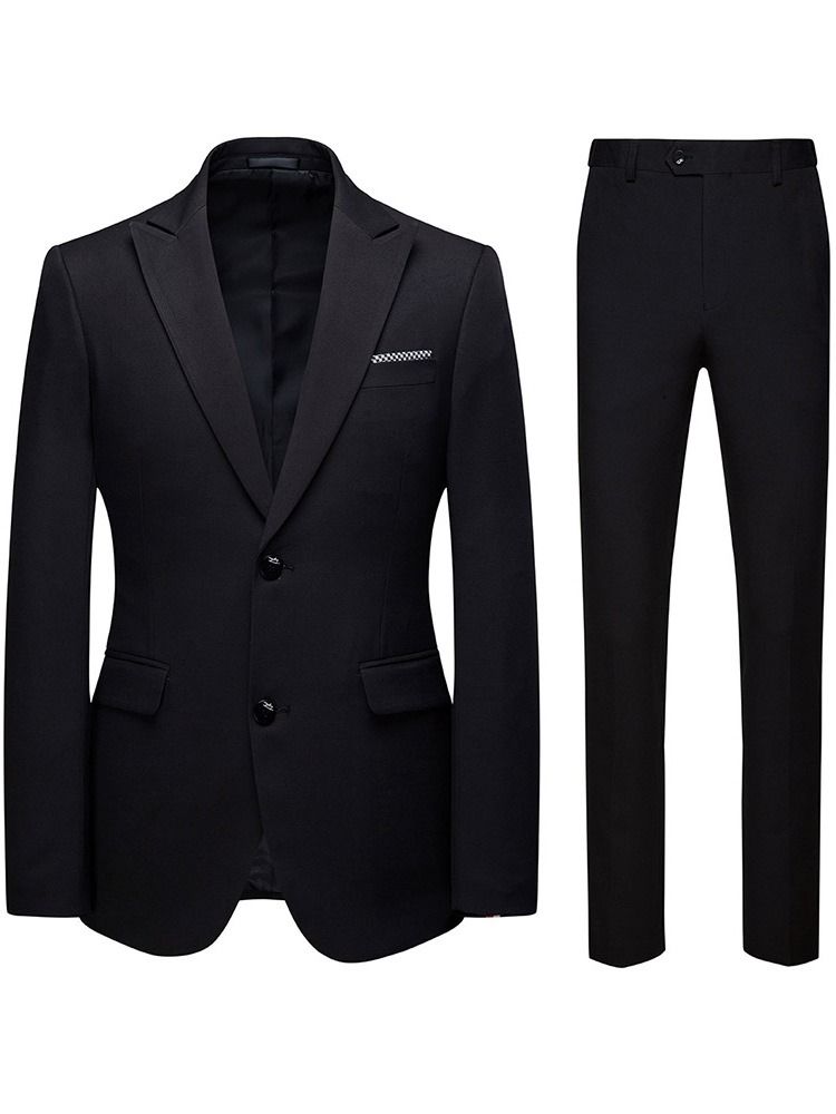 Blazer Einreihiger Herren Anzug Mit Tasche