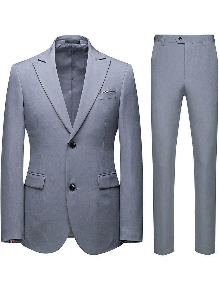 Blazer Einreihiger Herren Anzug Mit Tasche