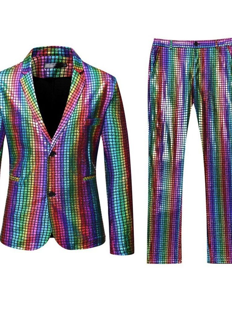 Herrenmode Einreihiger Blazer Anzug