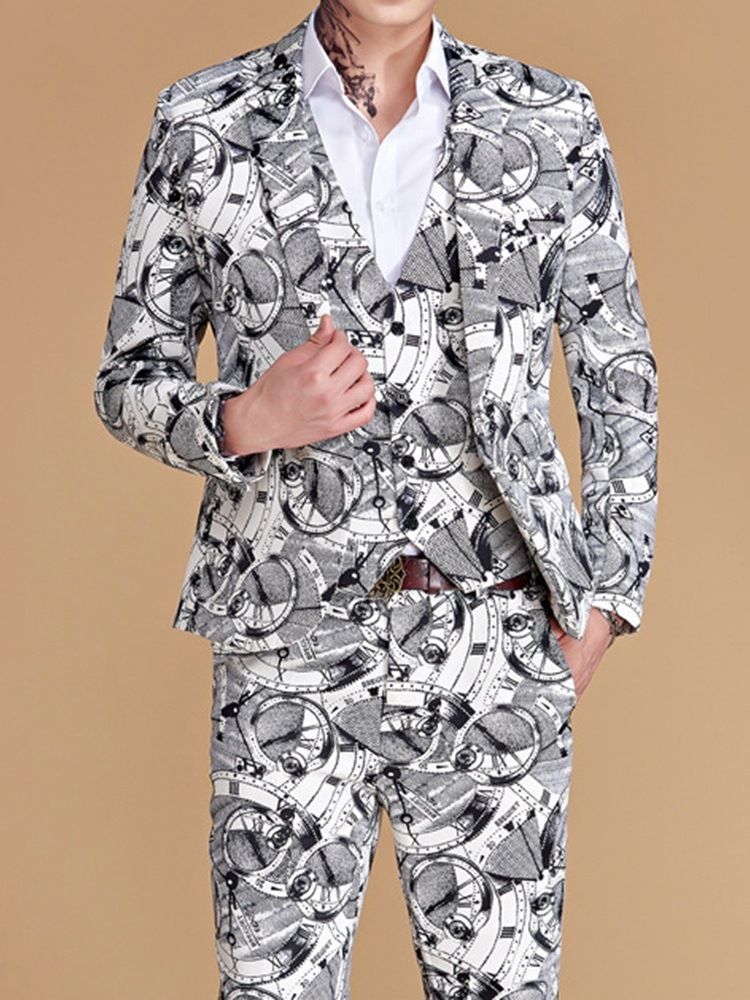 Hosen Fashion Print Herren Anzug