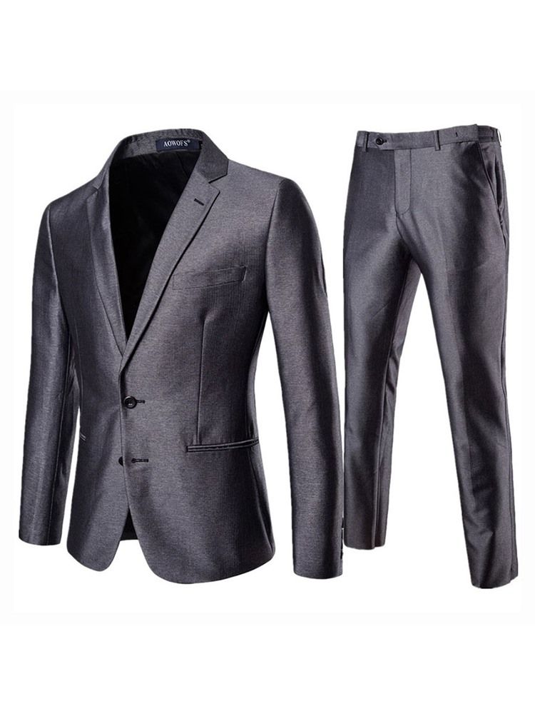 Plain Einreihiger Pocket Blazer Herren Freizeitanzug