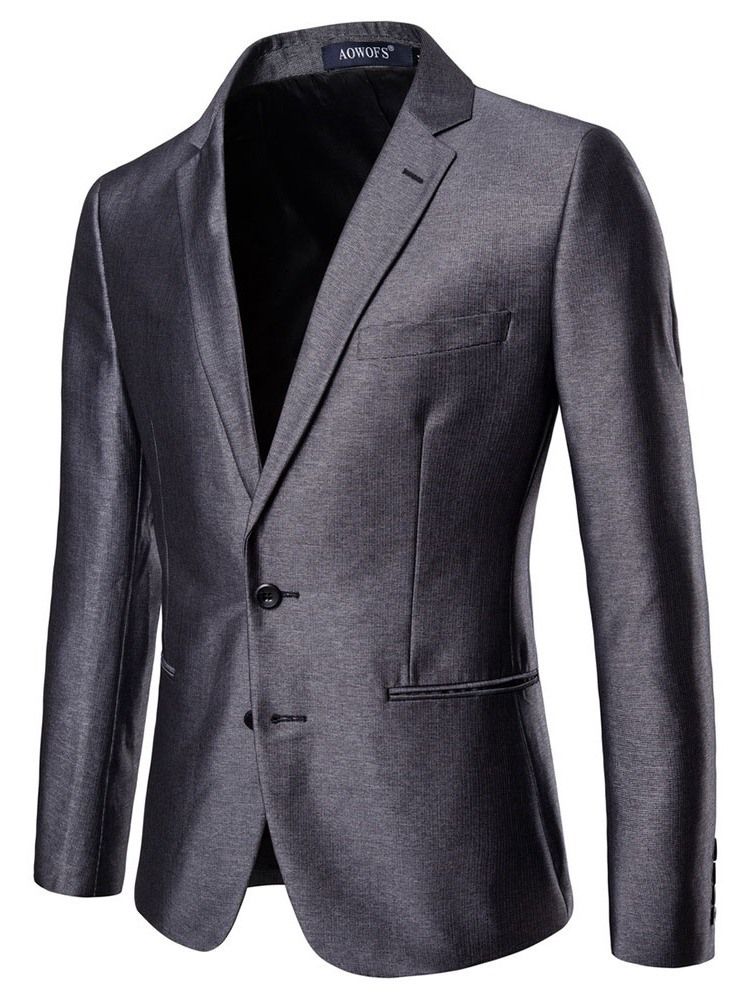 Plain Einreihiger Pocket Blazer Herren Freizeitanzug