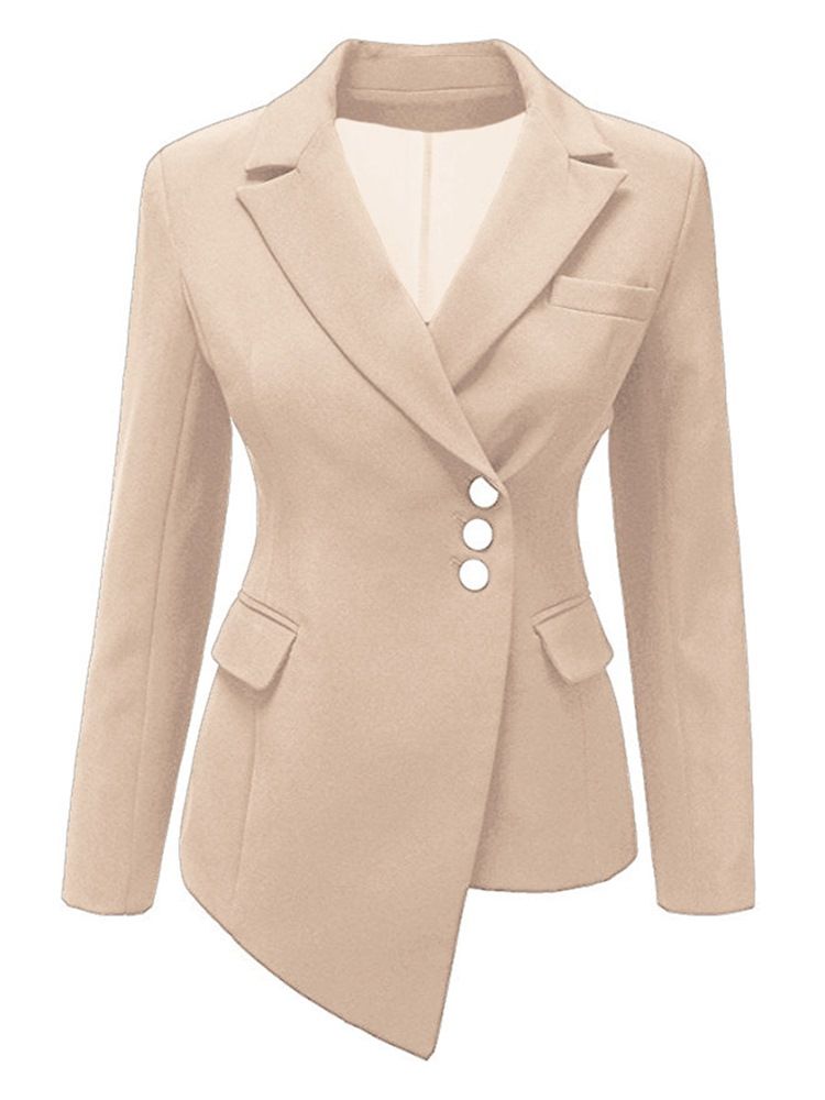 Asymmetrischer Blazer Mit Schlichtem Revers Für Damen As