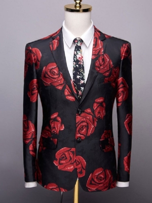 Blumen Slim Print Herren Freizeitblazer