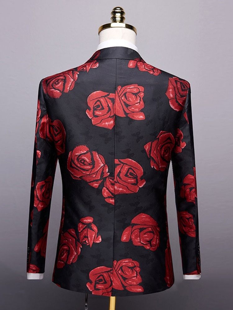 Blumen Slim Print Herren Freizeitblazer