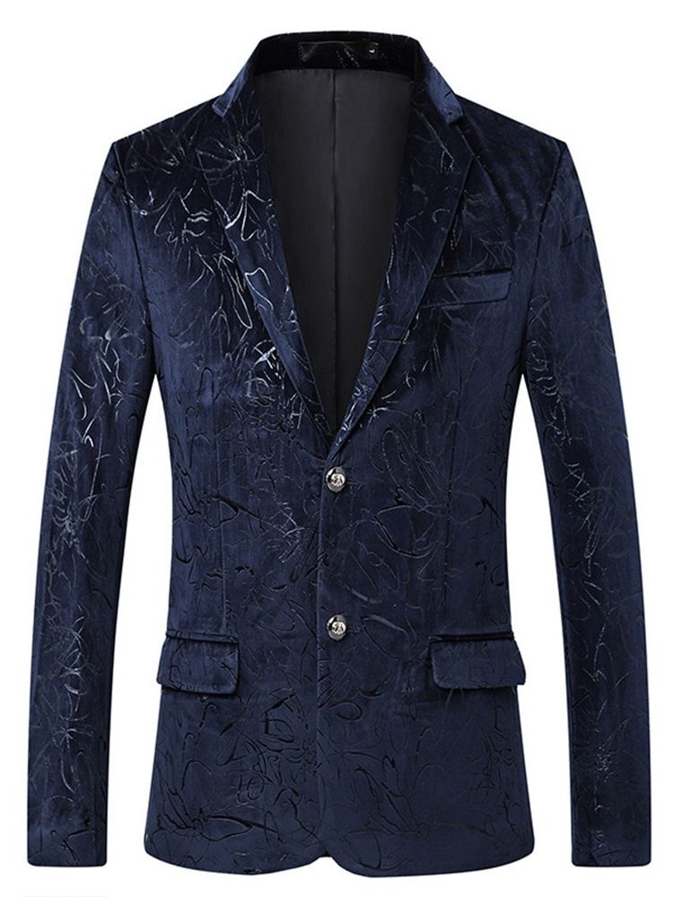 Casual Floral Straight Herren Blazer Men