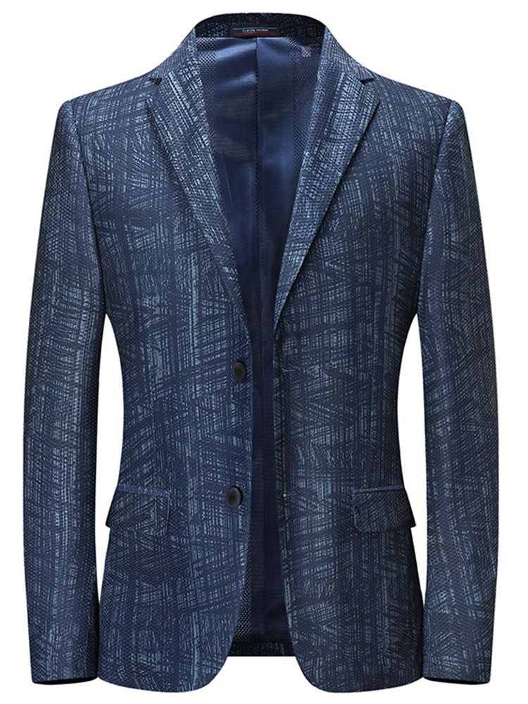 Color Block Gekerbter Reversknopf Herren Blazer