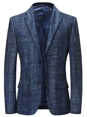 Color Block Gekerbter Reversknopf Herren Blazer