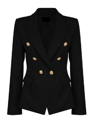 Damen-knöpfe Zweireihiger Schlichter Blazer