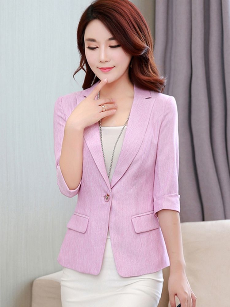 Damen Slim Revers Ol Pocket Blazer