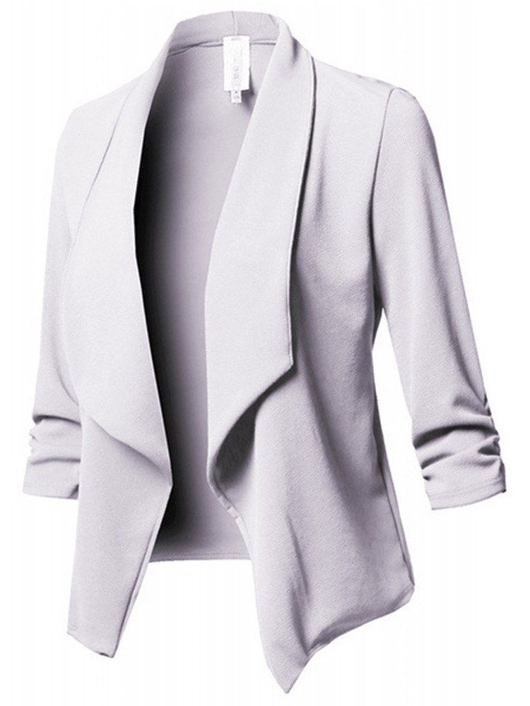 Damen-uni-langarm-standard Regular Casual-blazer