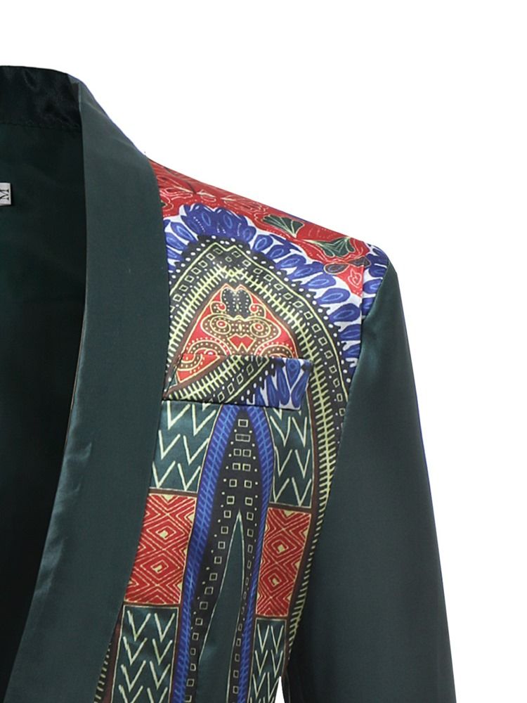 Dashiki Print Ein Knopf Herren Casual Blazer