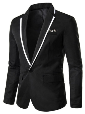 Ein Knopf Herren Freizeitblazer Mit Revers