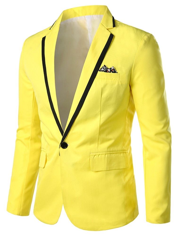 Ein Knopf Herren Freizeitblazer Mit Revers