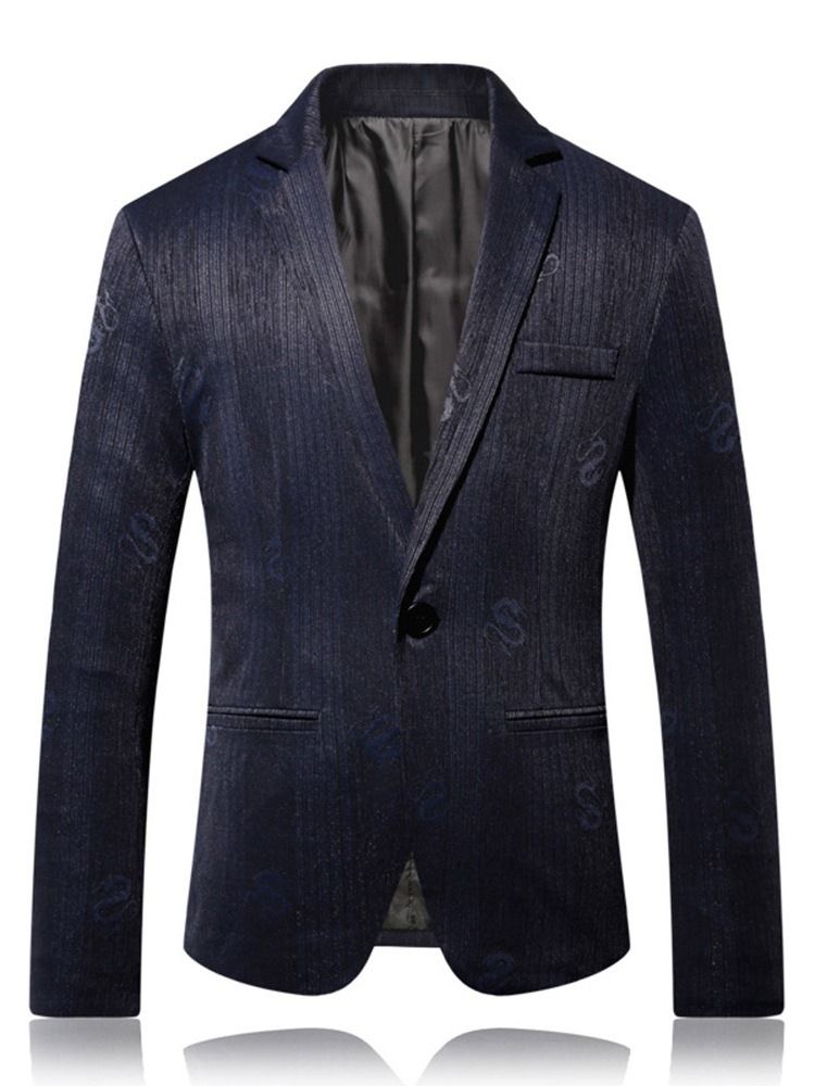 Ein Knopf Slim Revers Herren Freizeit Blazer