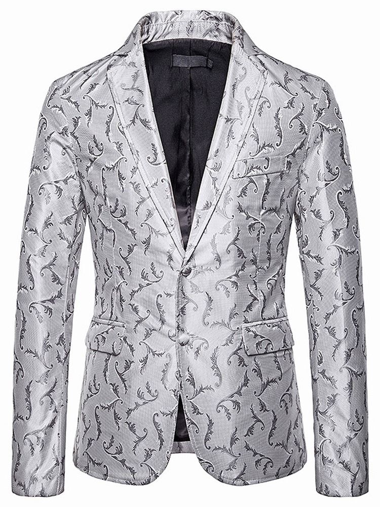 Einreihiger Herren-freizeit-blazer Mit Print