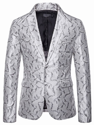 Einreihiger Herren-freizeit-blazer Mit Print