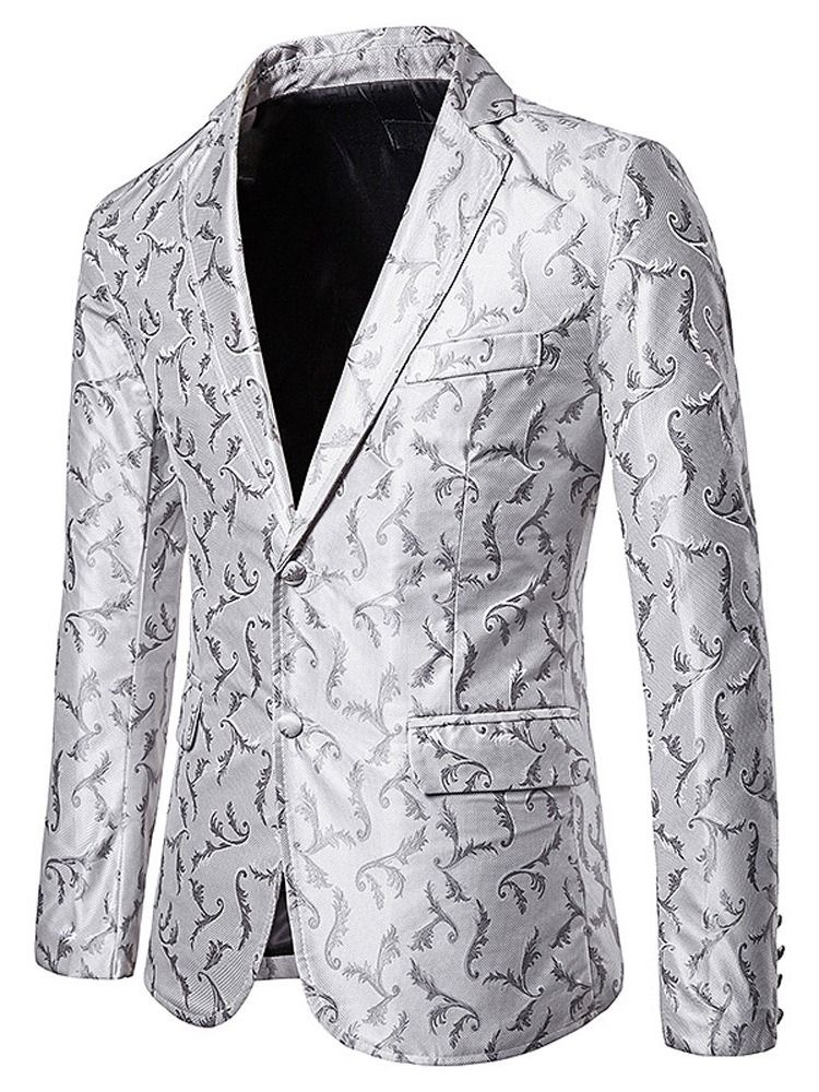 Einreihiger Herren-freizeit-blazer Mit Print