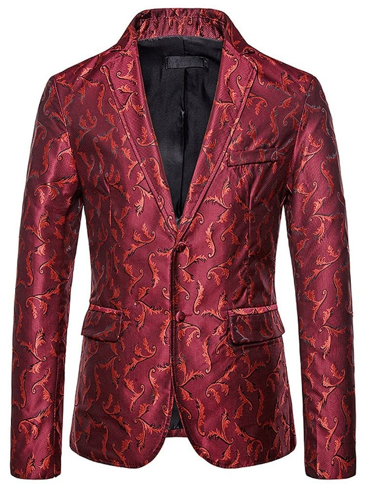 Einreihiger Herren-freizeit-blazer Mit Print