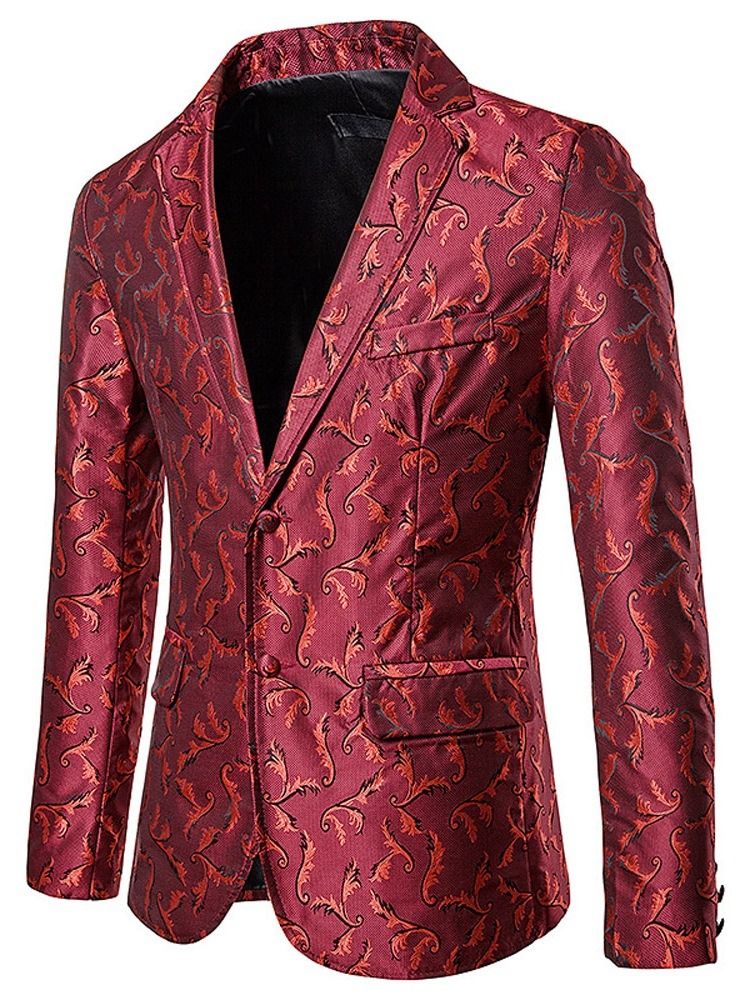 Einreihiger Herren-freizeit-blazer Mit Print