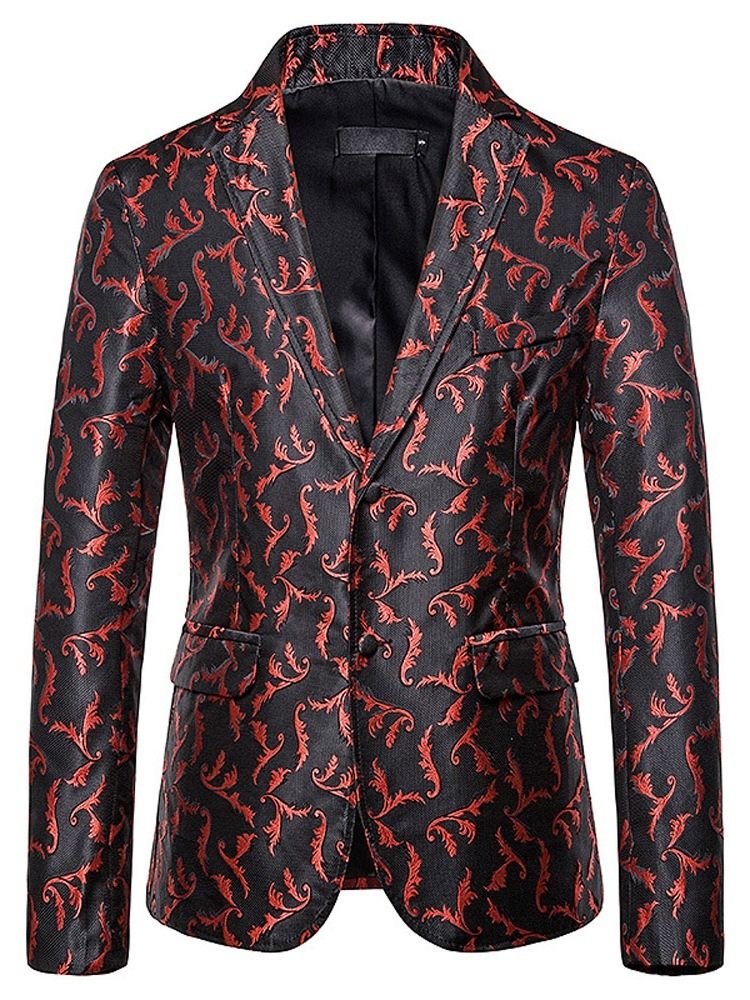 Einreihiger Herren-freizeit-blazer Mit Print