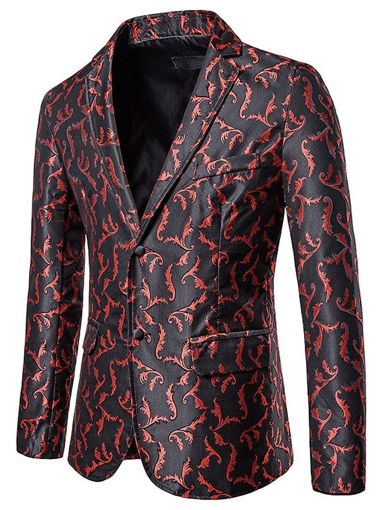 Einreihiger Herren-freizeit-blazer Mit Print