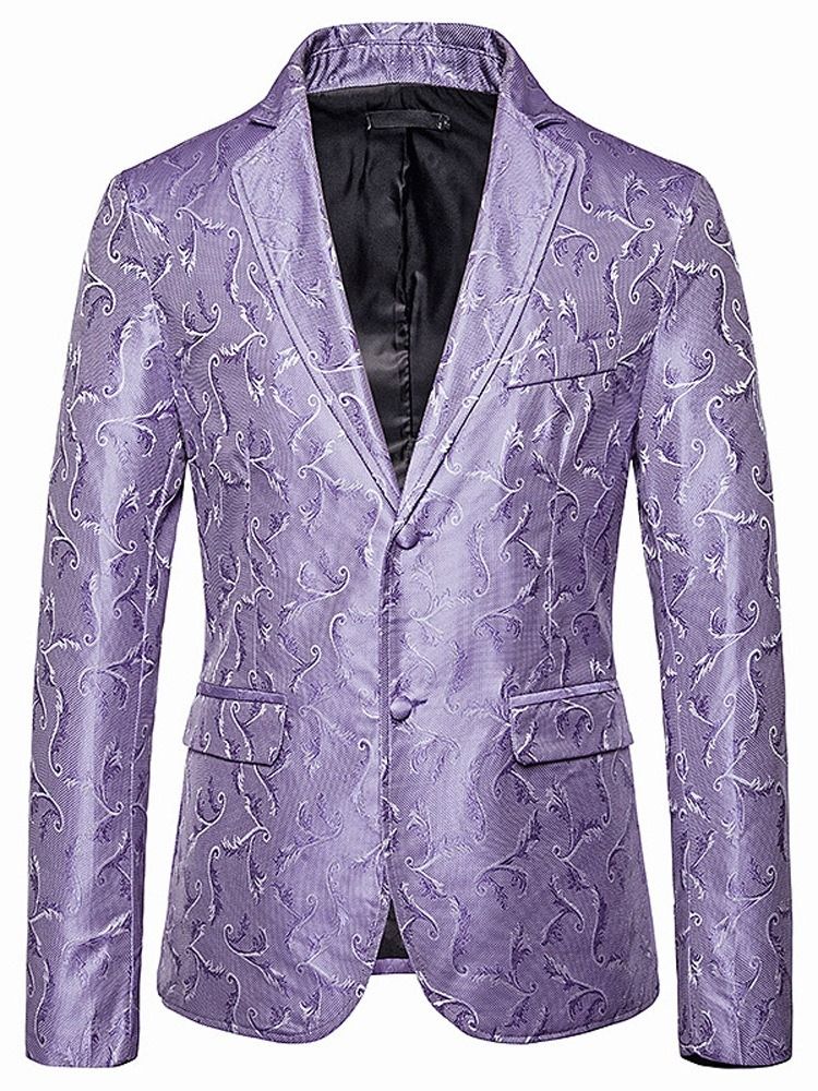 Einreihiger Herren-freizeit-blazer Mit Print